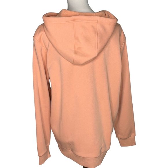 MagcoMsen Fleece Hooded Jacket Size XL Apricot Front Zip 2 Pockets Heavyweight - Picture 7 of 10